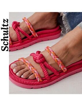 FREE PEOPLE BY SCHULTZ MEL SPORTY SANDAL PINK SIZE 6.5